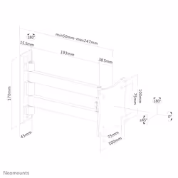 Neomounts support mural pour tv/moniteur