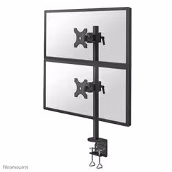 Neomounts support moniteur de bureau, Pince, 6 kg, 25,4 cm (10"), 68,6 cm (27"), 100 x 100 mm, Noir