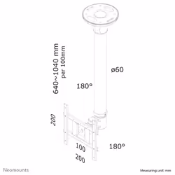 Neomounts support de plafond pour écran - Vue supplémentaire 8