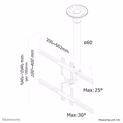 Neomounts support de plafond pour écran - Vue supplémentaire 9