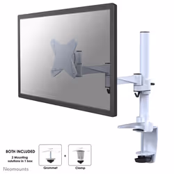 Neomounts support moniteur de bureau, Pince/boulon, 9 kg, 25,4 cm (10"), 76,2 cm (30"), 100 x 100 mm, Blanc