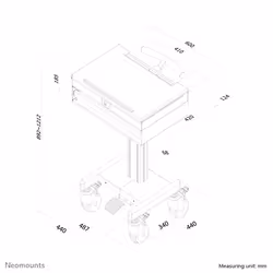 Neomounts station de travail mobile medical
