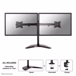 Neomounts support moniteur de bureau, Bride/Vis/Autonome, 8 kg, 25,4 cm (10"), 68,6 cm (27"), 100 x 100 mm, Noir