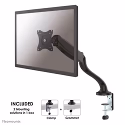 Neomounts support moniteur de bureau, Pince/boulon, 6 kg, 25,4 cm (10"), 76,2 cm (30"), 100 x 100 mm, Noir