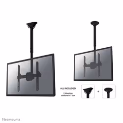 Neomounts support de plafond pour écran, 50 kg, 81,3 cm (32"), 152,4 cm (60"), 200 x 200 mm, 400 x 400 mm, 560 - 940 mm