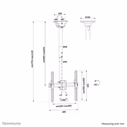 Neomounts support de plafond pour écran - Vue supplémentaire 6