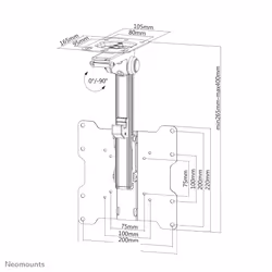Neomounts support de plafond pour écran - Vue supplémentaire 4