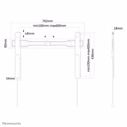 Neomounts support mural pour tv - Vue supplémentaire 8