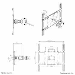 Neomounts support du pole ecran plat
