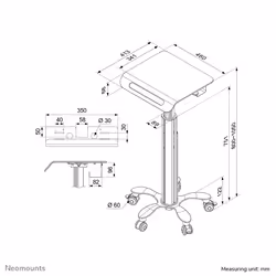 Neomounts station de travail mobile medical - Vue supplémentaire 5