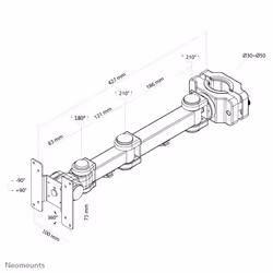 Neomounts support du pole ecran plat