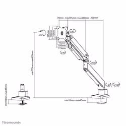 Neomounts support de bureau a pince pour ecran incurve - Vue supplémentaire 9