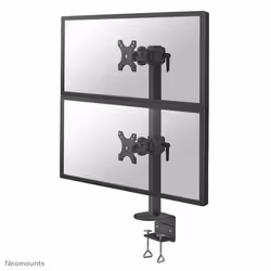Neomounts support de bureau a pince pour ecran incurve, Pince, 15 kg, 43,2 cm (17"), 124,5 cm (49"), 100 x 100 mm, Noir