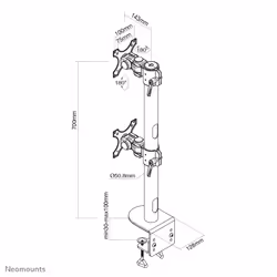 Neomounts support de bureau a pince pour ecran incurve - Vue supplémentaire 6