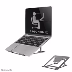 Neomounts support d'ordinateur portable pliable, Supports de Laptop, Gris, 25,4 cm (10"), 43,2 cm (17"), 254 - 431,8 mm (10 - ...