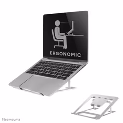 Neomounts support d'ordinateur portable pliable, Supports de Laptop, Argent, 25,4 cm (10"), 43,2 cm (17"), 254 - 431,8 mm (10 ...