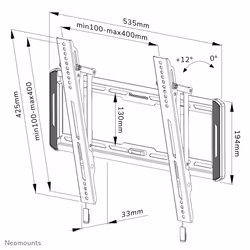 Neomounts support mural pour tv - Vue supplémentaire 20