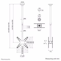 Neomounts support de plafond pour TV/moniteur - Vue supplémentaire 15