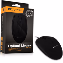 Canyon CNE-CMS1, Ambidextre, Optique, USB Type-A, 800 DPI, Noir