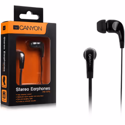 Canyon CNE-CEP2B, Avec fil, 20 - 20000 Hz, Musique, Écouteurs, Noir