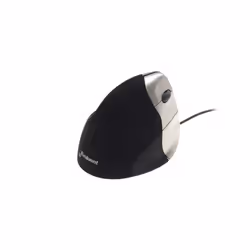 BakkerElkhuizen Evoluent3 Mouse (Right Hand), Droitier, Conception verticale, Laser, USB Type-A, 2600 DPI, Noir, Argent