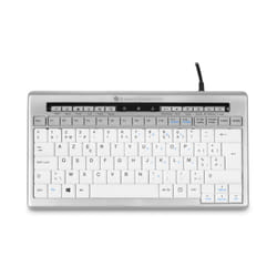 BakkerElkhuizen S-board 840 clavier USB QWERTY Anglais britannique Gris clair, Blanc