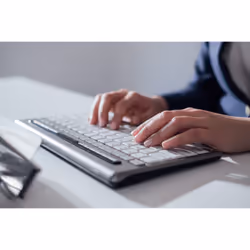 BakkerElkhuizen S-board 840 clavier USB QWERTY Anglais britannique Gris clair, Blanc - Vue supplémentaire 4