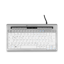 BakkerElkhuizen S-board 840 clavier USB QWERTZ Allemand Gris clair, Blanc