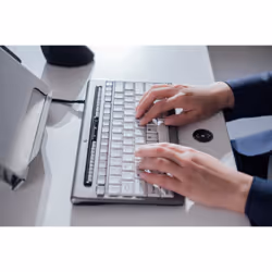 BakkerElkhuizen S-board 840 clavier USB QWERTZ Allemand Gris clair, Blanc - Vue supplémentaire 5