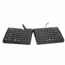 BakkerElkhuizen Goldtouch Travel Go2 Wired clavier USB QWERTZ Allemand Noir