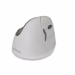 BakkerElkhuizen Evoluent4 Mouse White Bluetooth (Right Hand), Droitier, Conception verticale, Laser, Bluetooth, 2600 DPI, Bla ...