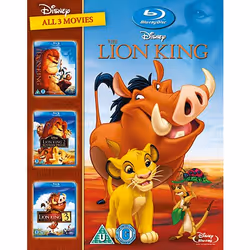 Disney Lion King 1-3, Film d'animation/bande dessinée, Blu-ray, G, Anglais, 2D, 3 disques