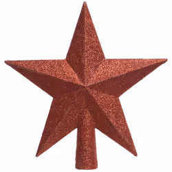Cimier De Sapin Étoile Rouge 19x4,2x19cm (largeur/profondeur/hauteur)