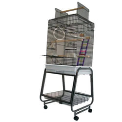 Strong - Cage pour perroquetd Villa Aurelia Gris 56 x 43 x 154 cm