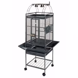 Cette cage pour perroquets Villa Helios de Strong sera parfaite pour les petits oiseaux à couronne, les perruches et les perr ...