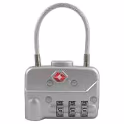 PAVO 8046744, Cable padlock, Verrouillage à combinaison, Argent, Zinc, En forme de U, 3,4 cm