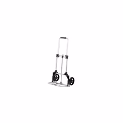Idéal pour transporter des charges lourdes et volumineuses sans effort ! Diable pliant en aluminium. Roues en caoutchouc liss ...