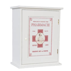 ARMOIRE à PHARMACIE neuve BLANCHE à suspendre DECO bois 30cm design vintage