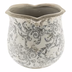 Clayre & Eef Pot de Fleur 6CE0870L Ø 18*17 cm - Multi En céramique