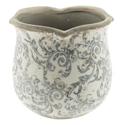 Clayre & Eef Pot de Fleur 6CE0870L Ø 18*17 cm - Multi En céramique