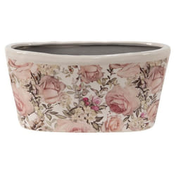Pot de fleurs - CLAYRE & EEF - 27x13x14 cm - Céramique - Rose - Rectangulaire