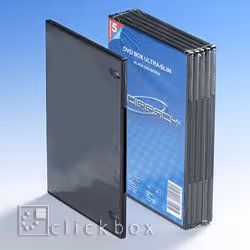 Clickbox DVD-Slimbox Black 5er Pack, 5 disques, Noir, Polypropylène (PP)