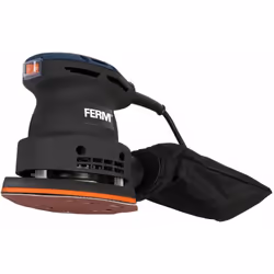 Ferm PSM1013 Ponceuse à paume 220W - Patin de ponçage avec Velcro - Incl. sac à poussière, coffret et 10 papiers abrasifs (G8 ...