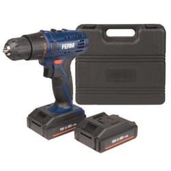 Ferm Perceuse sans fil Li-ion 18V 1.5Ah - 2 batteries