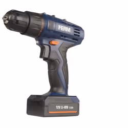 Ferm Perceuse sans fil Li-ion 12V 1.5Ah - 2 batteries