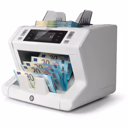 COMPTAGE DES FACTURES À PLEINE VITESSE Gagnez du temps et éliminez les possibilités d'erreurs. La grande trémie du Safescan 2 ...