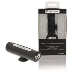 Sweex SW2500PB001BL banque d'alimentation électrique Lithium-Ion (Li-Ion) 2500 mAh Noir