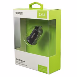 Sweex CH-011BL chargeur d'appareils mobiles Caméra Numérique, GPS, Smartphone, Tablette Allume-cigare Auto