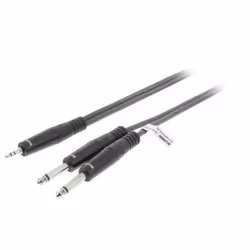Sweex SWOP23200E30, 2 x 6,35 mm, Mâle, 6,35 mm, Mâle, 3 m, Noir