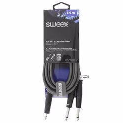 Sweex SWOP23200E30 câble audio 3 m 2 x 6,35 mm 6,35 mm Noir